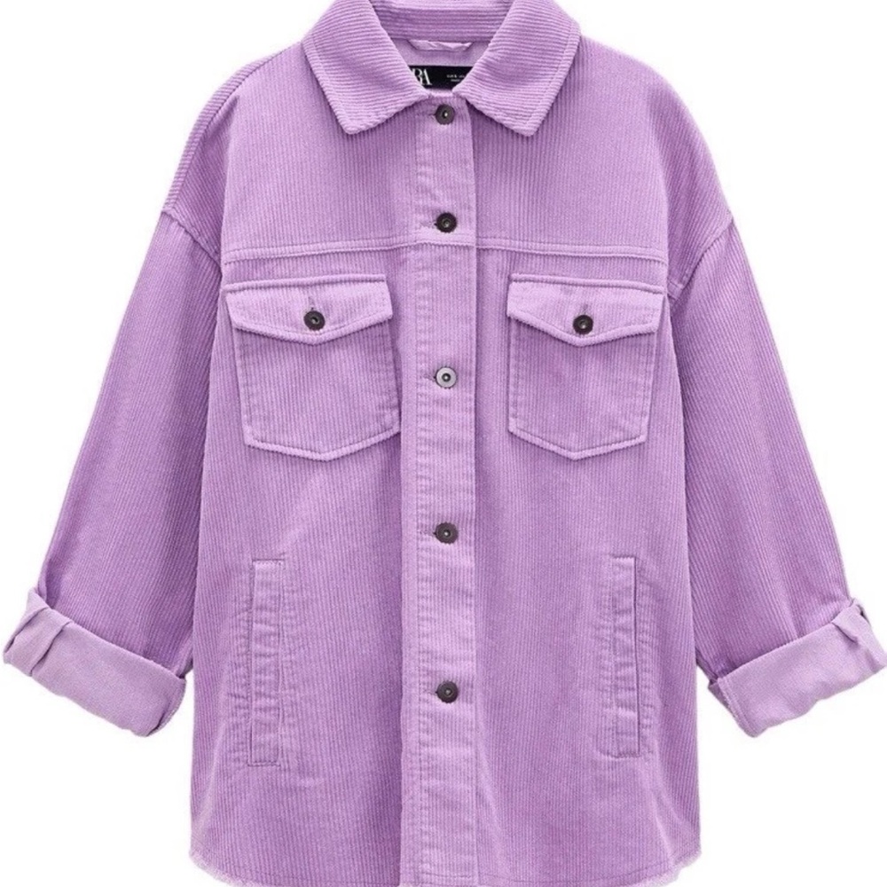 Zara Lilac Corduroy Jacket